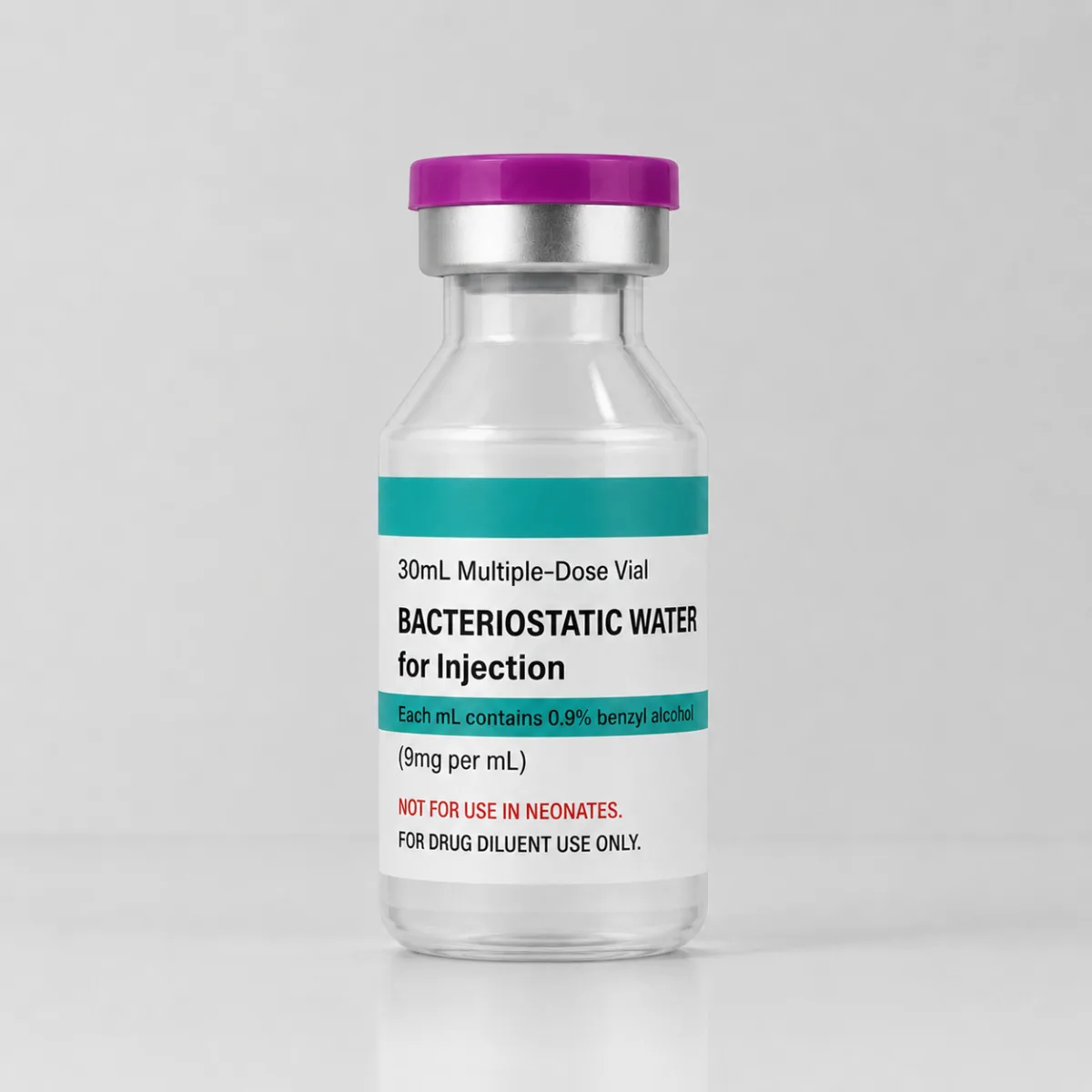 Bacteriostatic Water 30ml 1 Bacteriostatic water 30ml vial from Evolve Peptides