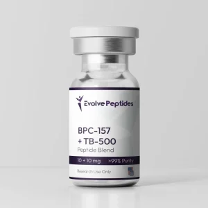 BPC-157 and TB-500 blend 10mg vial from Evolve Peptides