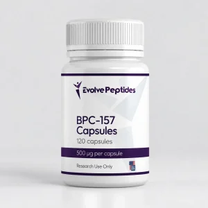 BPC-157 capsules 120 count bottle from Evolve Peptides