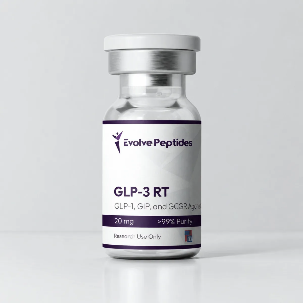 GLP-3 RT 20mg 1 GLP-3 RT 20mg vial from Evolve Peptides