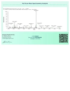 L-Glutathione certificate of analysis showing HPLC purity